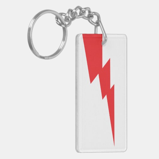 Blitz mit rotem Blitz Schlüsselanhänger (Vorderseite links)
