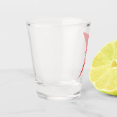 Blitz mit rotem Blitz Schnapsglas (Links)