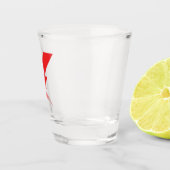 Blitz mit rotem Blitz Schnapsglas (Rechts)