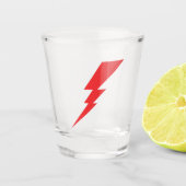 Blitz mit rotem Blitz Schnapsglas (Vorderseite)