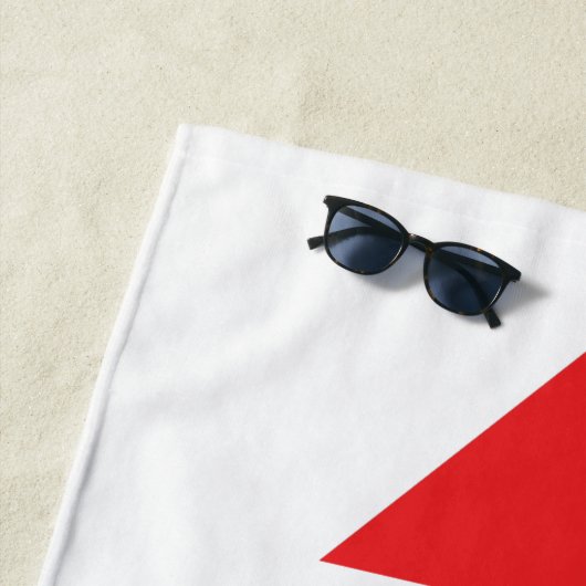 Blitz mit rotem Blitz Strandtuch (Beispiel)