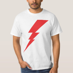Blitz mit rotem Blitz T-Shirt