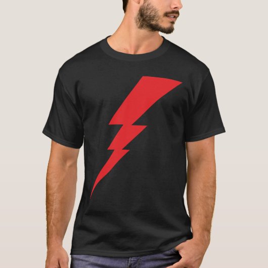Blitz mit rotem Blitz T-Shirt (Vorderseite)
