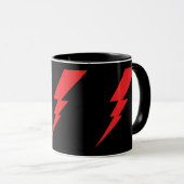 Blitz mit rotem Blitz Tasse (VorderseiteRechts)