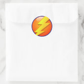 Blitz-oder-Energie-Icon-Vektor Runder Aufkleber (Tasche)