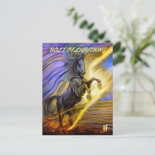 Blitz-Postkarte von Mike Winterbauer Postkarte (Stehend Vorderseite)