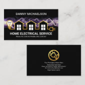 Blitz-Power Gold Zuhause Electric Circuit Visitenkarte (Vorne/Hinten)