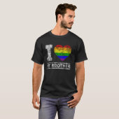 Blitz Pride I Liebe meine Brother Rainbow Support  T-Shirt (Vorne ganz)