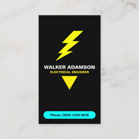 (Blitz-QR-Code) Elektrischer Arbeitselektrischer Visitenkarte (Vorderseite)