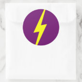 Blitz Runder Aufkleber (Tasche)