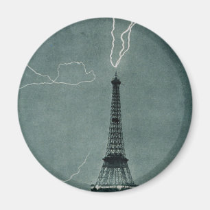 Blitz schlägt in den Eiffelturm ein, 1902 Magnet