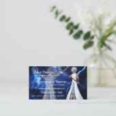 Blitz-Sturm - Fantasie/Anime-Visitenkarten Visitenkarte (Stehend Vorderseite)