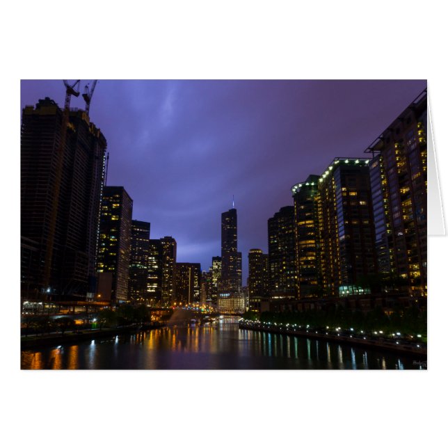 Blitz über Chicago River (Vorderseite (Horizontal))