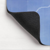 Blitz über GlasGebäude Mousepad (Ecke)