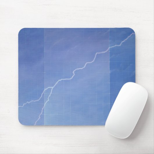 Blitz über GlasGebäude Mousepad (Mit Mouse)