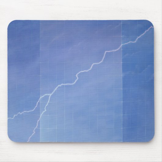 Blitz über GlasGebäude Mousepad (Vorne)