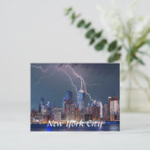Blitz über New York City Postcard Postkarte (Stehend Vorderseite)