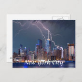 Blitz über New York City Postcard Postkarte (Vorne/Hinten)
