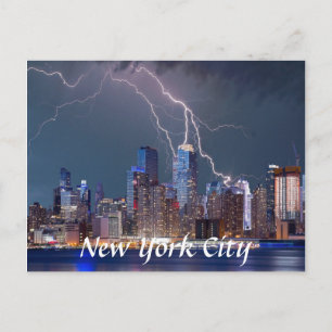 Blitz über New York City Postcard Postkarte