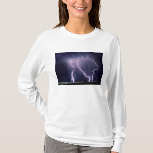 Blitz über Salt Lake Valley, Utah. T-Shirt (Vorderseite)