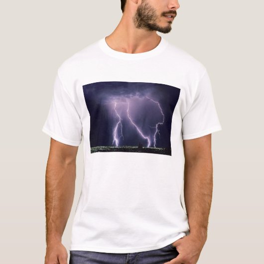 Blitz über Salt Lake Valley, Utah. T-Shirt (Vorderseite)