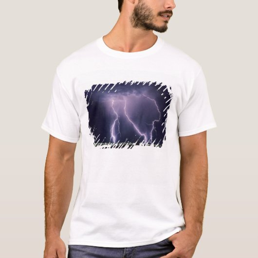 Blitz über Salt Lake Valley, Utah. T-Shirt (Vorderseite)