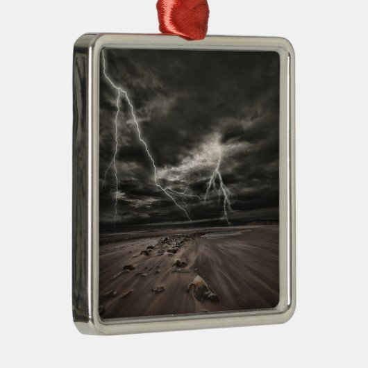 Blitzbeschwörung Silbernes Ornament (Rechts)