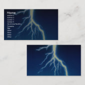 Blitzbolzen über blauem Hintergrund Visitenkarte (Vorne/Hinten)