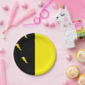 Blitzbolzenmuster Pappteller (Party)