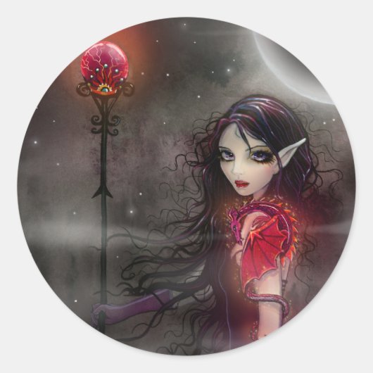 Blitzdrachenkleber Runder Aufkleber (Vorderseite)