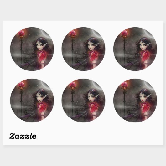 Blitzdrachenkleber Runder Aufkleber (Blatt)