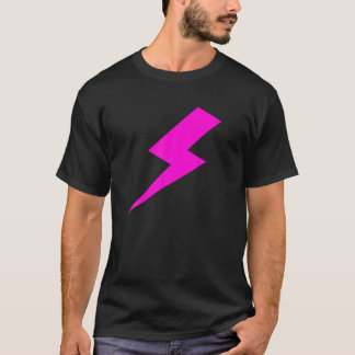 Blitzdruckdruck mit heiß rosa Blitz T-Shirt