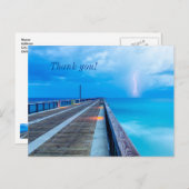 Blitze am Navarra Beach Pier Danke Postcard Postkarte (Vorne/Hinten)