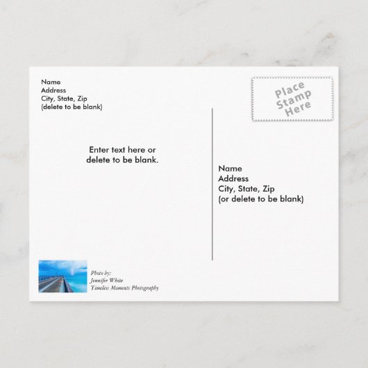 Blitze am Navarra Beach Pier Danke Postcard Postkarte (Rückseite)