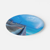 Blitze am Navarre Beach Pier Pappteller (Schrägansicht)