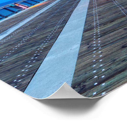 Blitze am Navarre Beach Pier Poster (Ecke)