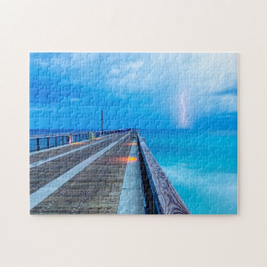 Blitze am Navarre Beach Pier Puzzle (Horizontal)