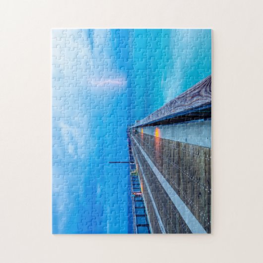 Blitze am Navarre Beach Pier Puzzle (Vertikal)
