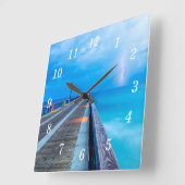 Blitze bei Navarre Beach Pier Wall Clock Quadratische Wanduhr (Winkel)