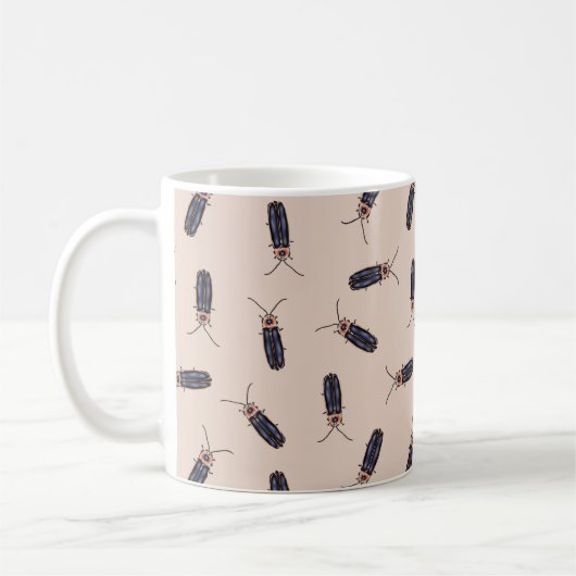 Blitze - Beige Kaffee-Tasse Kaffeetasse (Links)