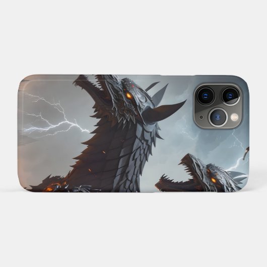 Blitze Cyborg-Wölfe Case-Mate iPhone Hülle (Rückseite (Horizontal))