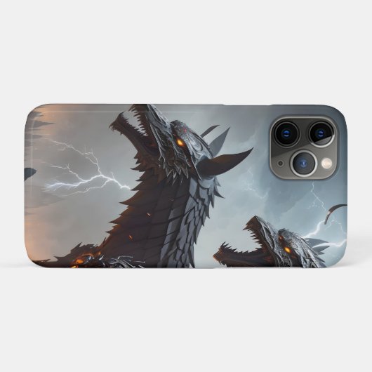 Blitze Cyborg-Wölfe Case-Mate iPhone Hülle (Rückseite (Horizontal))