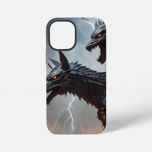 Blitze Cyborg-Wölfe iPhone Hülle (Rückseite)