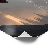 Blitze Cyborg-Wölfe Poster (Ecke)