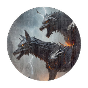 Blitze Cyborg-Wölfe Schneidebrett