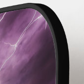 Blitze im Night Sky Thunderstorm Mit Monogramm Pickleball Schläger (Linke Seite)