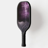 Blitze im Night Sky Thunderstorm Mit Monogramm Pickleball Schläger (Links)