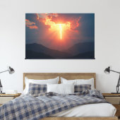 Blitze in der Dämmerung Leinwanddruck (Insitu (Schlafzimmer))