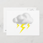 Blitze in der Gewitterwolke Postkarte (Vorne/Hinten)