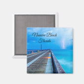 Blitze in Navarre Beach Pier Magnet (Vorderseite/Rückseite)